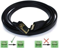Plugable Active HDMI to VGA 6ft (1.8m) Converter Cable Supporting up to 1920 x 1080 (60Hz)