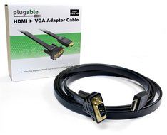 Plugable Active HDMI to VGA 6ft (1.8m) Converter Cable Supporting up to 1920 x 1080 (60Hz) N4