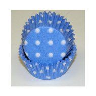 Light Blue Polka Dot Mini Size Cupcake Liners Baking Cups 100 count
