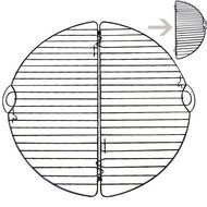 PNBB 13 Inches Non Stick Carbon Steel Foldable Wire Cooking Grates