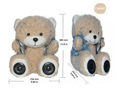 11.8 Inches Multifunctional Teddy Bear Plush Toy Bluetooth Wireless Micro SD Memory Card Stereo Speaker w/ FM... N22