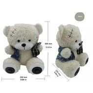 11.8 Inches Multifunctional Teddy Bear Plush Toy Bluetooth Wireless Micro SD Memory Card Stereo Speaker w/ FM... N28
