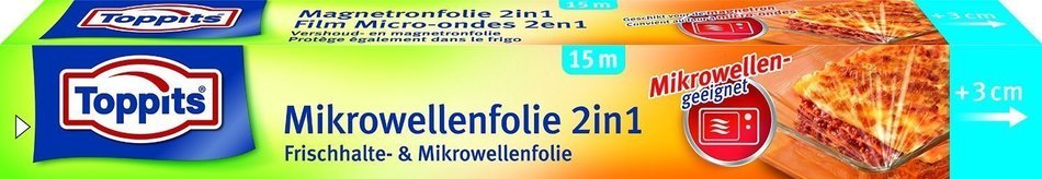 Toppits Microwave Microwave Oven Foil/Cling Film 2 &nbsp;In 1 &nbsp;(15 &nbsp;Meters/32.5 &nbsp;Cm )