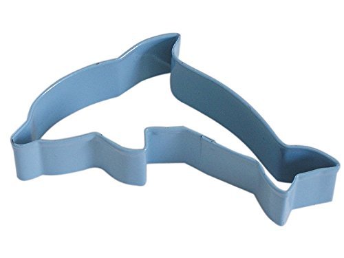 R&M Dolphin 4.5" Cookie Cutter Blue With Brightly Colored, Durable, Baked-on Polyresin Finish