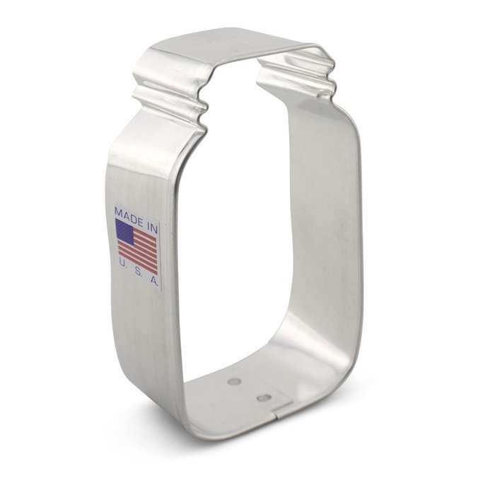 Ann Clark Small Mason Jar Cookie Cutter - 3.5 Inches - Tin Plated Steel