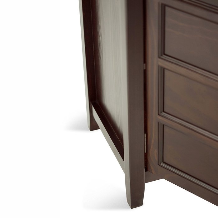 Simpli Home Burlington TV Media Stand for TVs up to 60", Espresso Brown N6