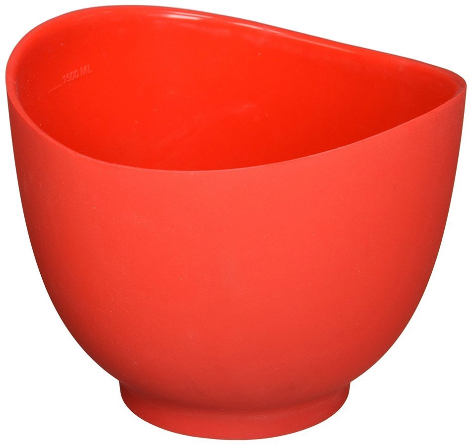 iSi Basics Flexible Silicone Mixing Bowl, 1.5 Quart, Red
