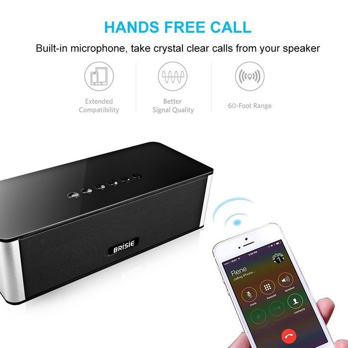 Brisie Portable Versatile Wireless Hi-Fi Bluetooth Speaker with Built-in Mic, 10W Output with Enhanced Bass, Premium... N3