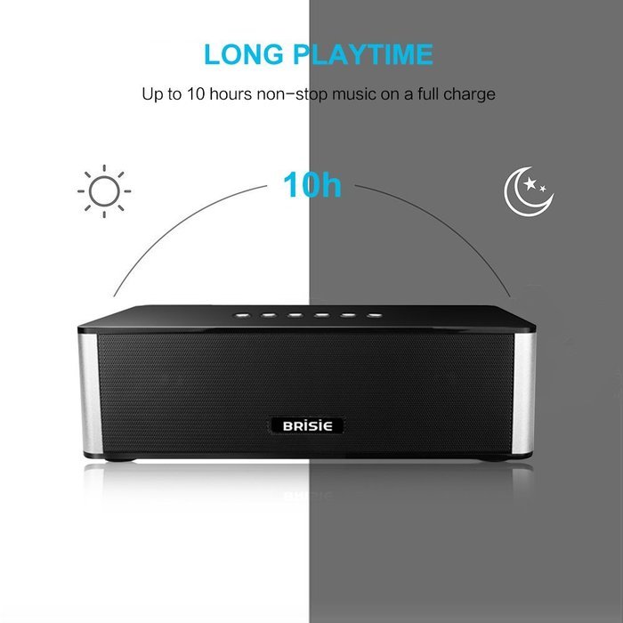 Brisie Portable Versatile Wireless Hi-Fi Bluetooth Speaker with Built-in Mic, 10W Output with Enhanced Bass, Premium... N5