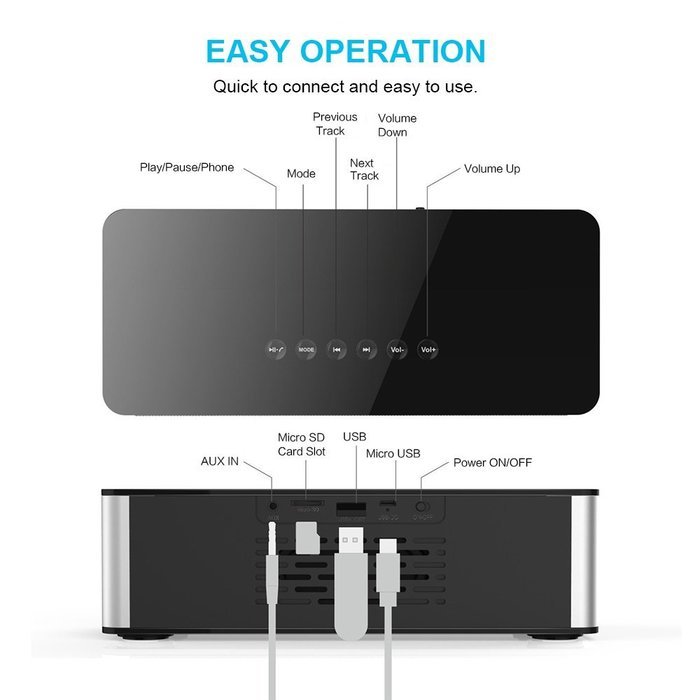 Brisie Portable Versatile Wireless Hi-Fi Bluetooth Speaker with Built-in Mic, 10W Output with Enhanced Bass, Premium... N6