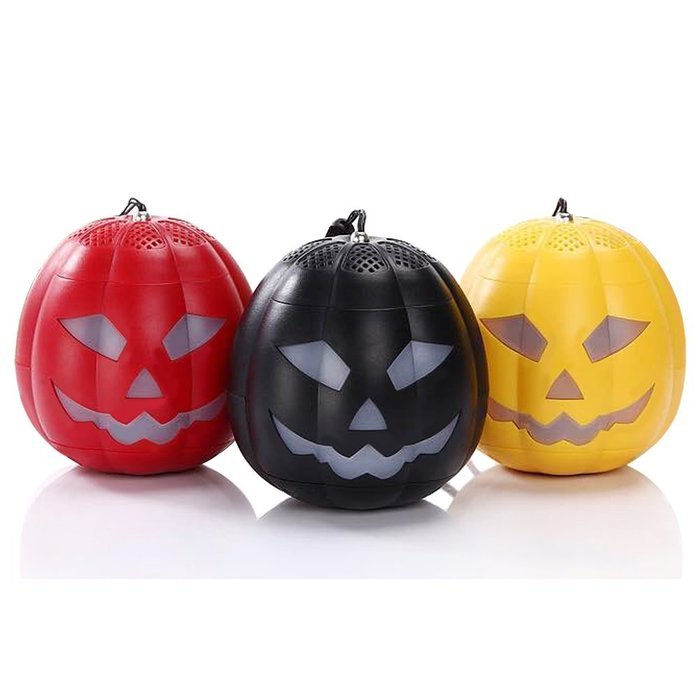 Halloween Pumpkin Bluetooth Speakers LED Color Changing Lights QAenly Cool Lightweight Mini Ultra Portable Wireless...