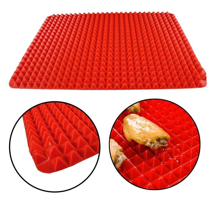 Silicone Baking Mat,IHOVEN Non-slip Pyramid Square Design Mat Cooks Pot Holders Trivet Flexible Durable Modern... N4