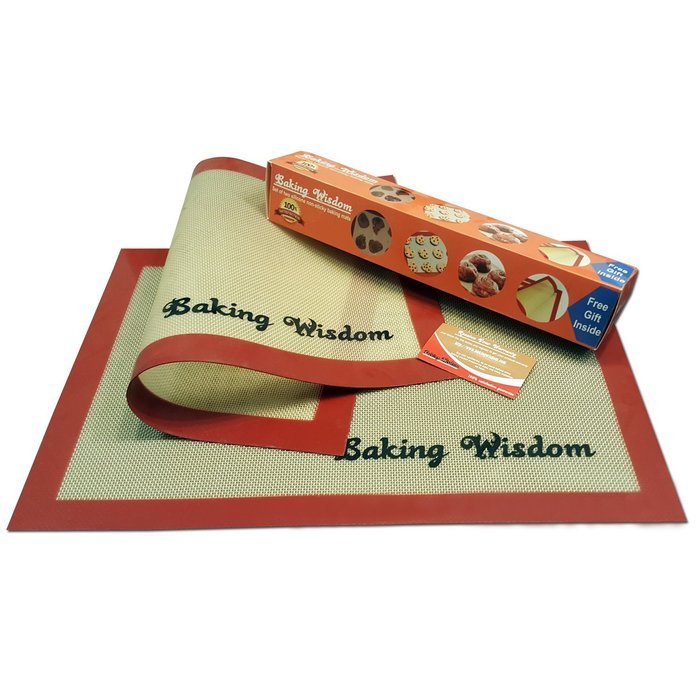 Baking Silicone Mat Set of 2 Non-stick Sheets Highly Durable Anti Slip Heat Resistant N5