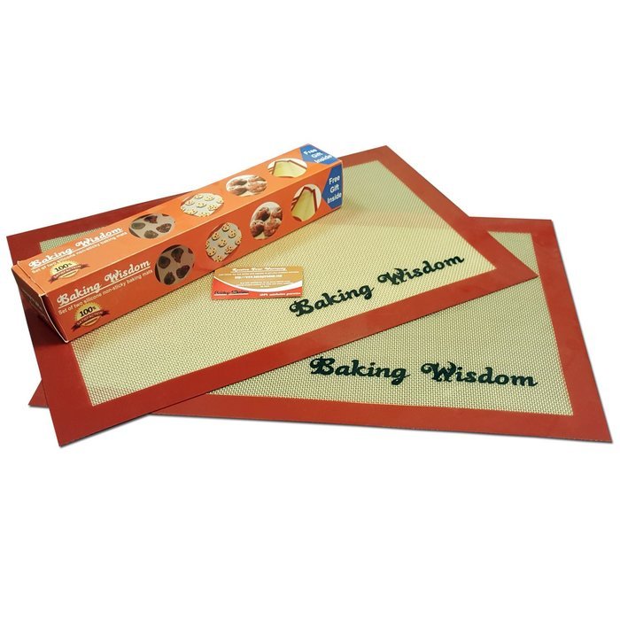 Baking Silicone Mat Set of 2 Non-stick Sheets Highly Durable Anti Slip Heat Resistant N7