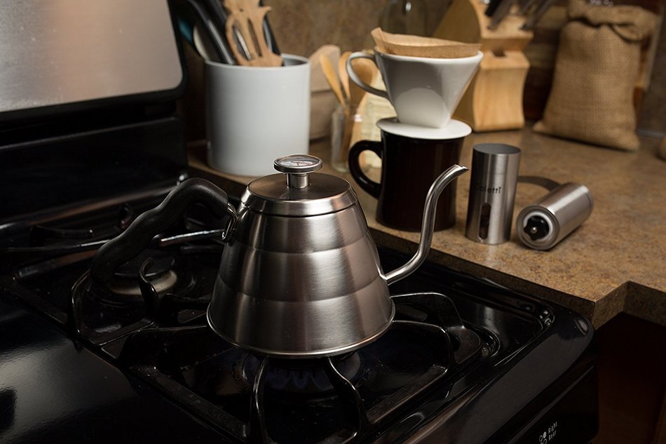 Coletti COL101 Pour Over Kettle Set - 1L Stainless Steel Kettle with Thermometer N7
