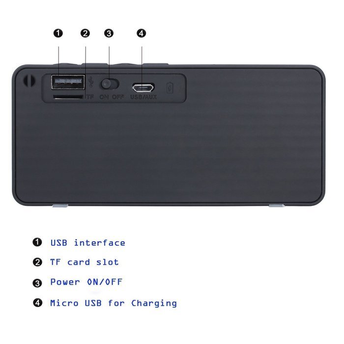 Soondar&reg; LED Flashing Light Mini Bluetooth Speaker/Cubic Rechargeable Rugged High Power Wireless Bluetooth Speaker... N3
