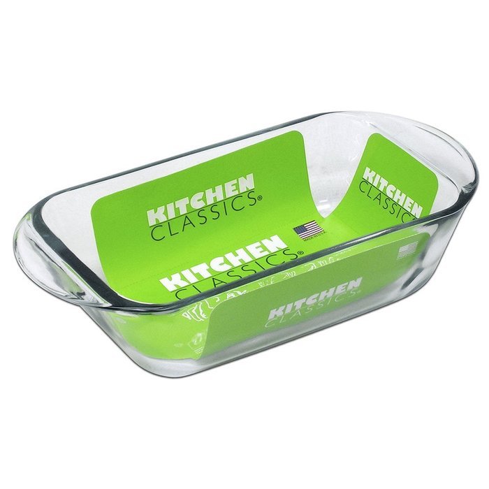 Kitchen Classics Ovenware 1.5 Quart 5" x 9" Clear Bread Baking Dish