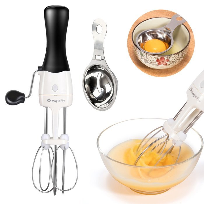 Magicfly Hand Held 12-inch Egg Beater with Egg Separator N2