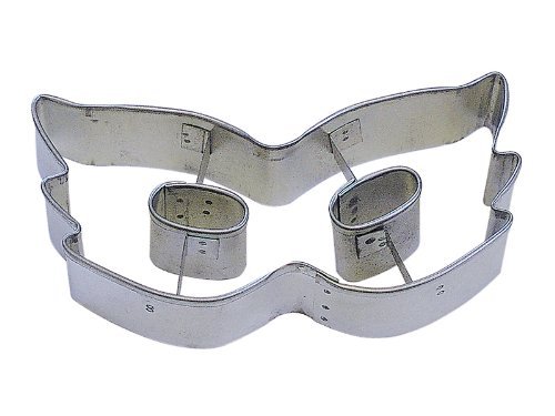 CybrTrayd RM-0934 R&M Mardi Gras Mask 4" Cookie Cutter, Metallic