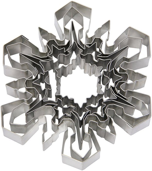 Ateco 5-Piece Stainless Steel Snowflake Cutter Set