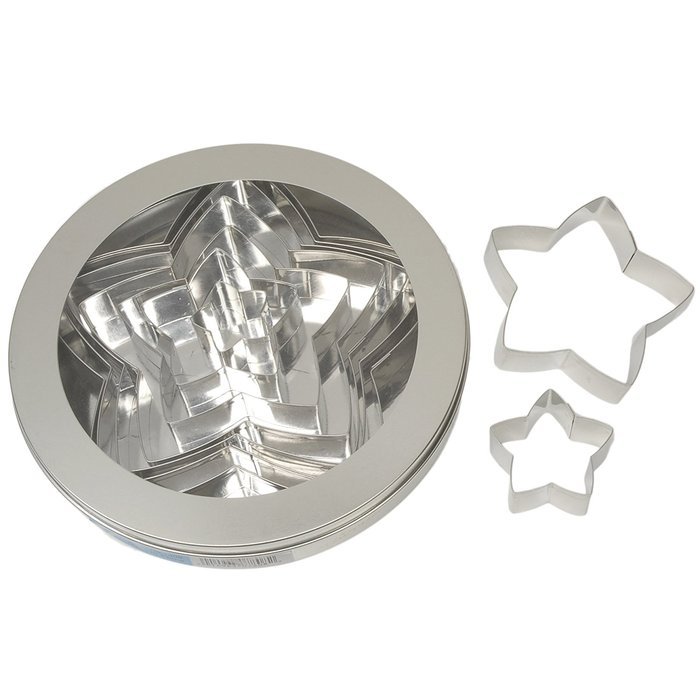 Ateco 5-Piece Stainless Steel Snowflake Cutter Set N4