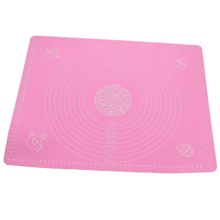 Windspeed 29cm*26cm Pastry Fondant Silicone Work Rolling Baking Mat with Measurements,Non Stick,Non Slip,For Pizza...