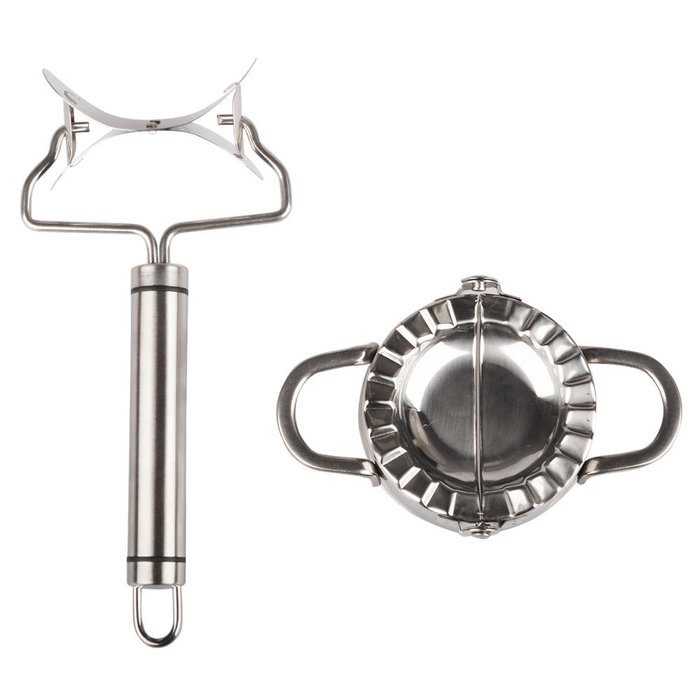 StarSide 2 Pcs Stainless Steel Dumpling Maker and Dough Press for Home Kitchen, Stainless Steel Dumpling Pie Ravioli... N4