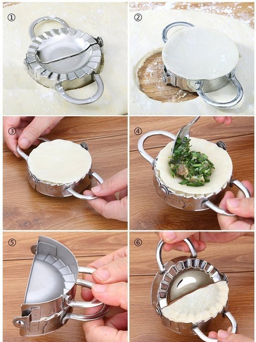 StarSide 2 Pcs Stainless Steel Dumpling Maker and Dough Press for Home Kitchen, Stainless Steel Dumpling Pie Ravioli... N12
