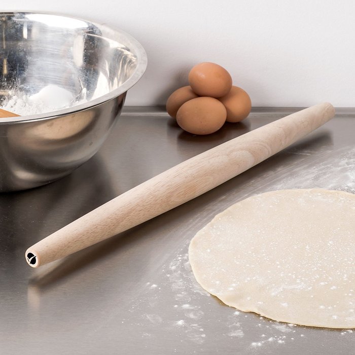 Prime Kitchen French Rolling Pin | 20 inch Natural Tapered Wooden Dough Roller for Baking | Non-stick, Easy to...
