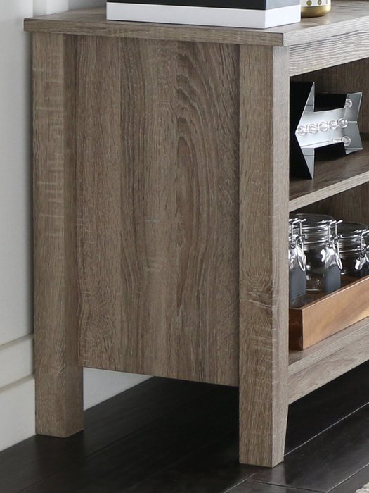 WE Furniture 58" Wood TV Stand Storage Console, Espresso N18