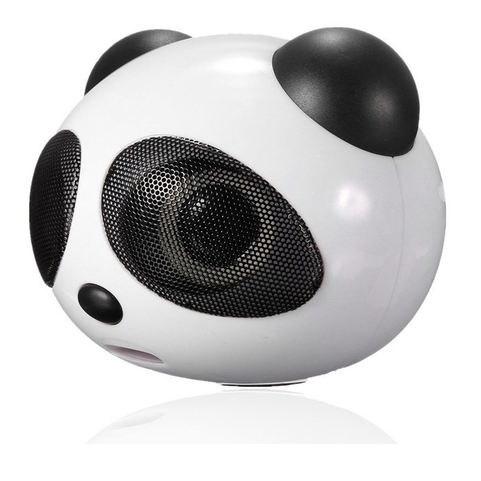 Apltch Panda Multimedia Portable USB 2.0 Mini Digital Square 3.5mm Wired Super Bass Stereo Speaker Subwoofer for... N2
