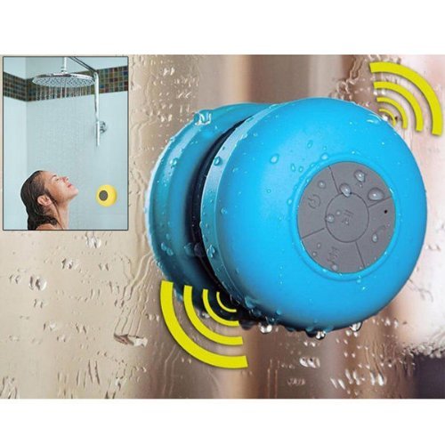 AGPtek Waterproof Wireless Bluetooth Shower Speaker & Hands-Free Mic Receive Call Music N2