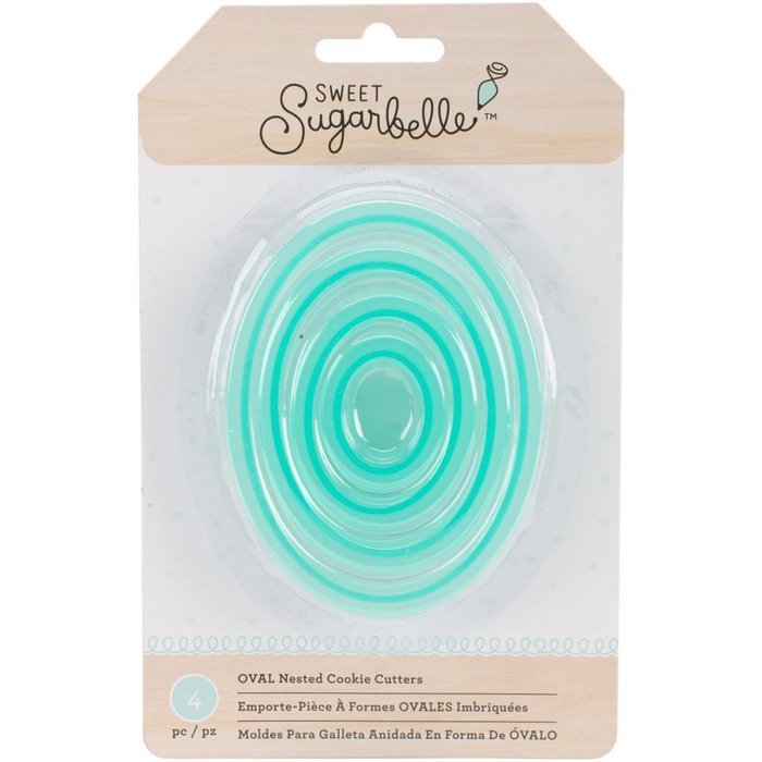 Sweet Sugarbelle - Nested Cookie Cutter Sets - Flower, Rectangle & Oval - 12 Cutters Bundle N4