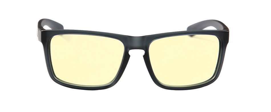 Gunnar Optiks INT-00101 Intercept Full Rim Advanced Video Gaming Glasses with Amber Lens Tint, Onyx Frame Finish N3