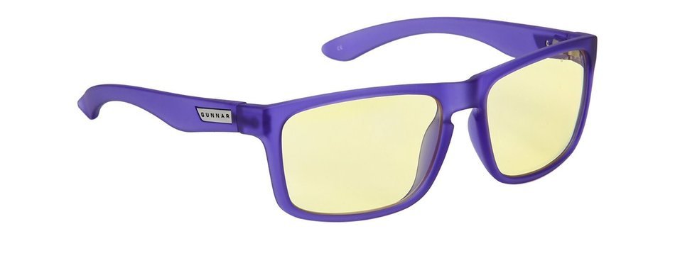 Gunnar Optiks INT-00101 Intercept Full Rim Advanced Video Gaming Glasses with Amber Lens Tint, Onyx Frame Finish N4