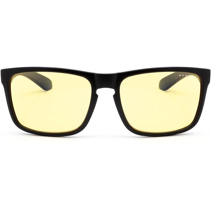 Gunnar Optiks INT-00101 Intercept Full Rim Advanced Video Gaming Glasses with Amber Lens Tint, Onyx Frame Finish N8
