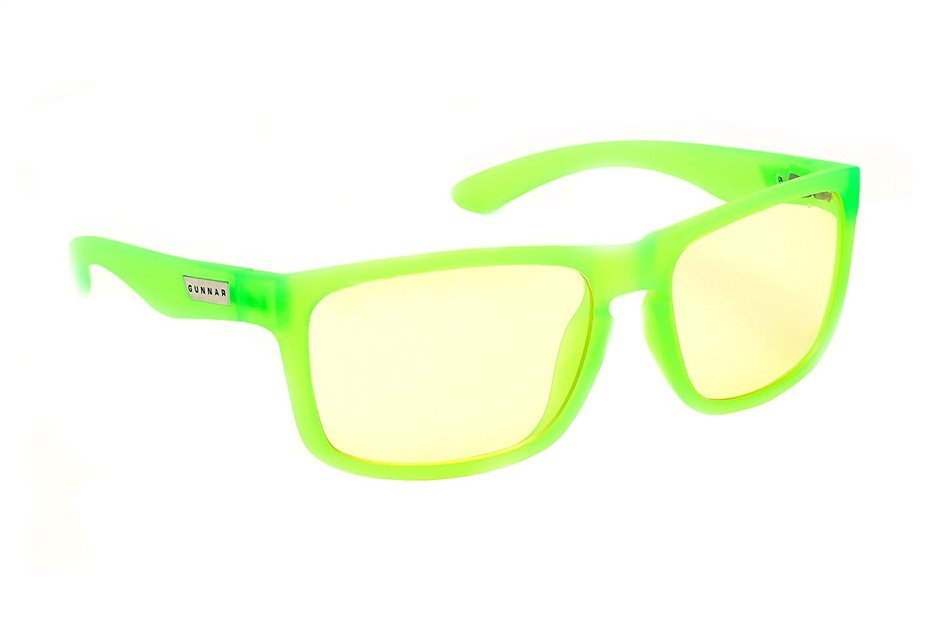 Gunnar Optiks INT-00101 Intercept Full Rim Advanced Video Gaming Glasses with Amber Lens Tint, Onyx Frame Finish N10