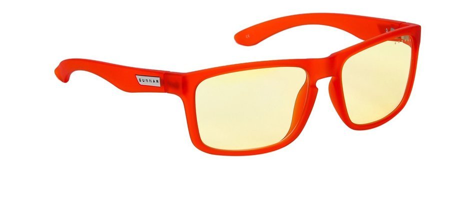Gunnar Optiks INT-00101 Intercept Full Rim Advanced Video Gaming Glasses with Amber Lens Tint, Onyx Frame Finish N12