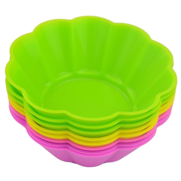 Yookat 24pack Silicone Baking Cups Muffin Cups Liners Molds Sets N4