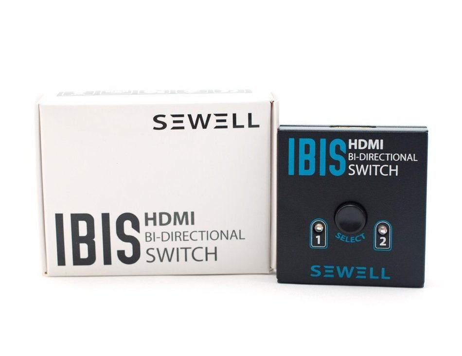 IBIS 2-port 4K HDMI Switch, Bi-directional (1x2 or 2x1), HDCP 1.x and 2.2, Dolby-TrueHD/DTS-HD 7.1 Surround, 3D... N2