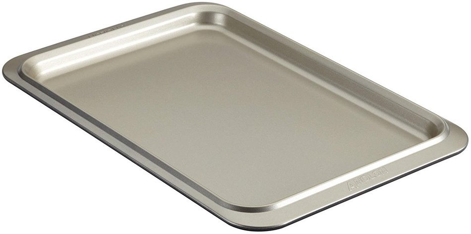 Anolon 59813 Nonstick Bakeware Cookie Pan, Onyx/Pewter, 10 x 15 Inch