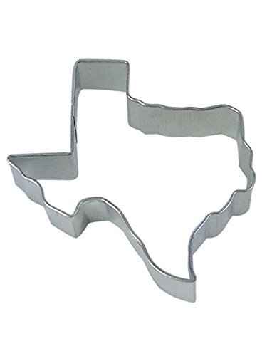 CybrTrayd R&M Texas State Tinplated Steel Cookie Cutter, 3.5-Inch, Silver, Bulk Lot of 12
