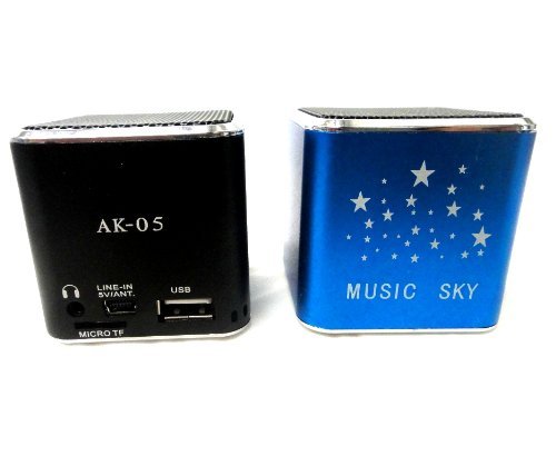 New Fashion Portable Mini Pocket Music Sky USB Speaker for Micro SD TF Card MP3 MP4 Player IPod PC Laptop mixed... N2