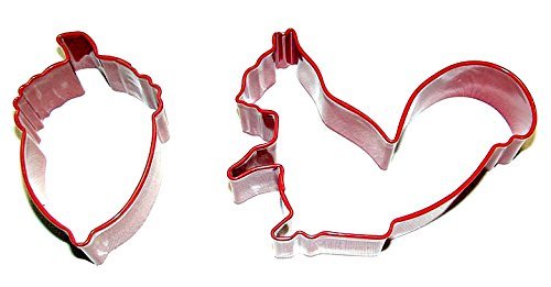 2 Piece Squirrel & Acorn Autumn / Fall Cookie Cutter Set