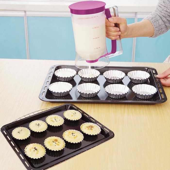 Safstar Pancake Batter Dispenser Cupcake Baking Tool Muffin Waffles Jug Pastry Cup Mix N2