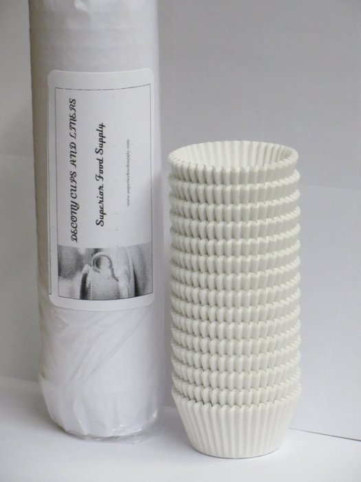 Mini Baking Cups, white 1-1/2 x 1'' = 3.5 appx. 500 pc. N2