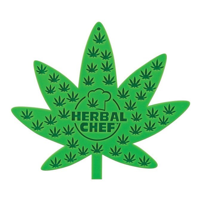 Herbal Chef Silicone Trivet/Pot Holder - 7" x 8" - Green