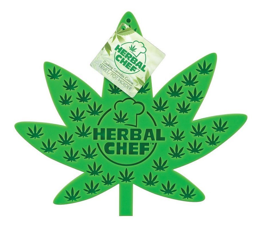 Herbal Chef Silicone Trivet/Pot Holder - 7" x 8" - Green N3