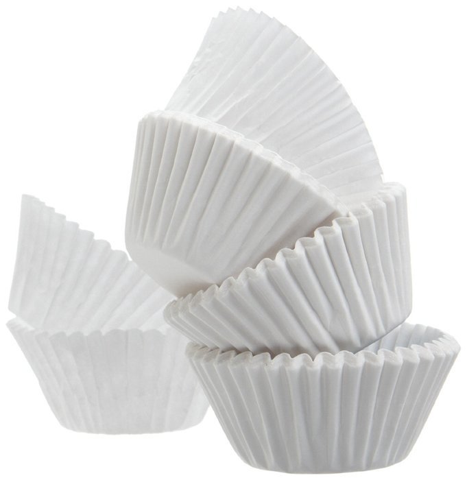 ChefLand Mini Muffin Baking Paper Cups Cupcake Liners 300 Count, White