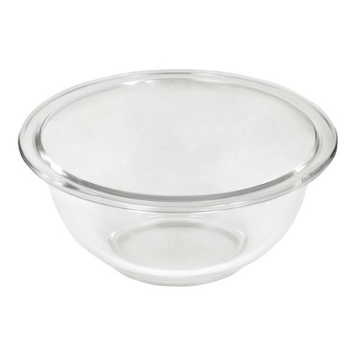 Pyrex Prepware 1-Quart Rimmed Mixing Bowl, Clear， 4 Pack